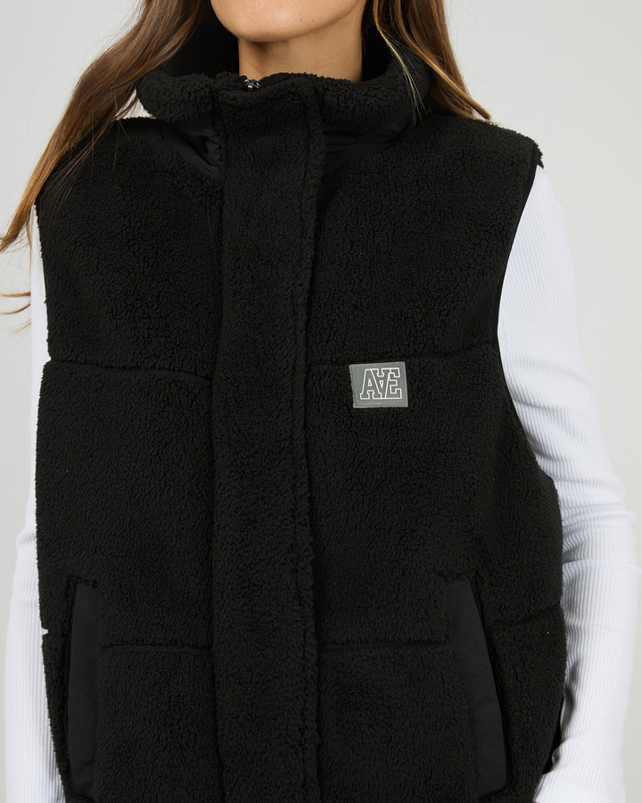 All About Eve Cosy Club Teddy Vest - Black - view 5
