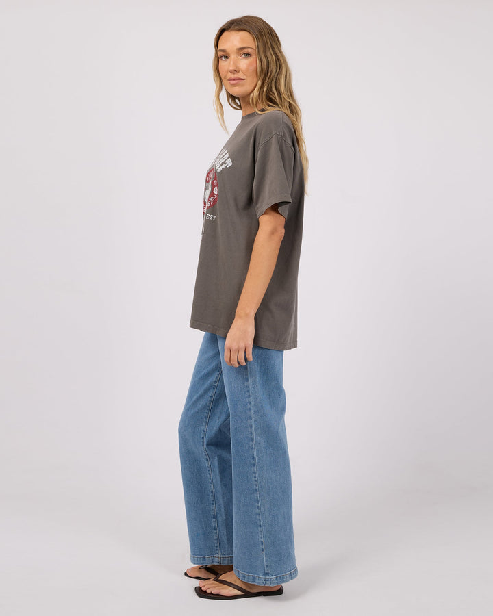 All About Eve Wild Heart Relaxed Tee - Charcoal - view 6