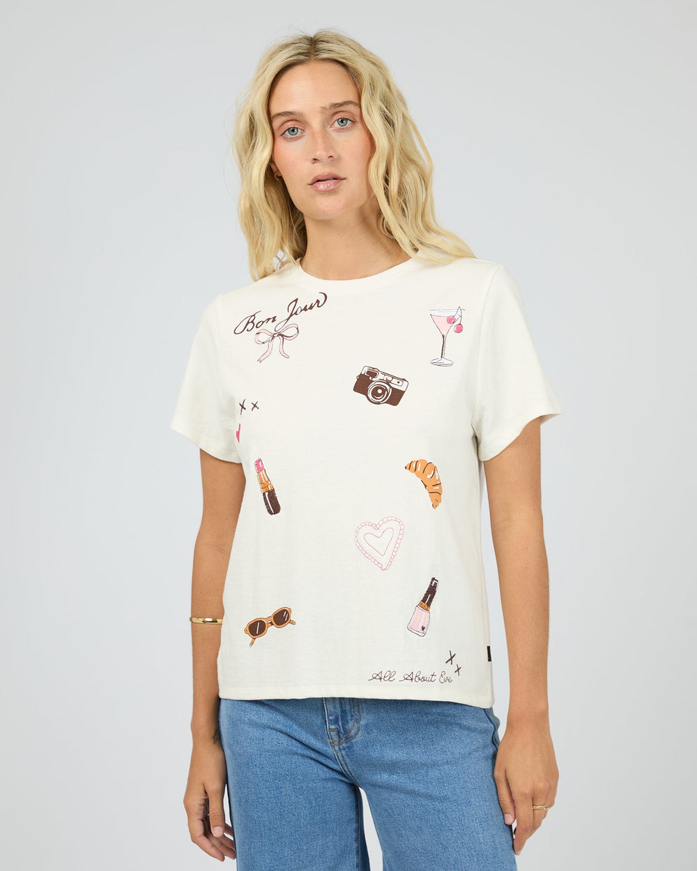 All About Eve Jolie Regular Tee - Vintage White - view 2