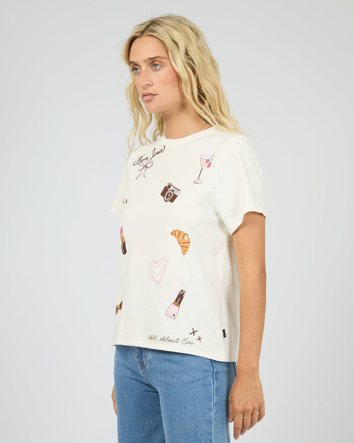 All About Eve Jolie Regular Tee - Vintage White - view 5