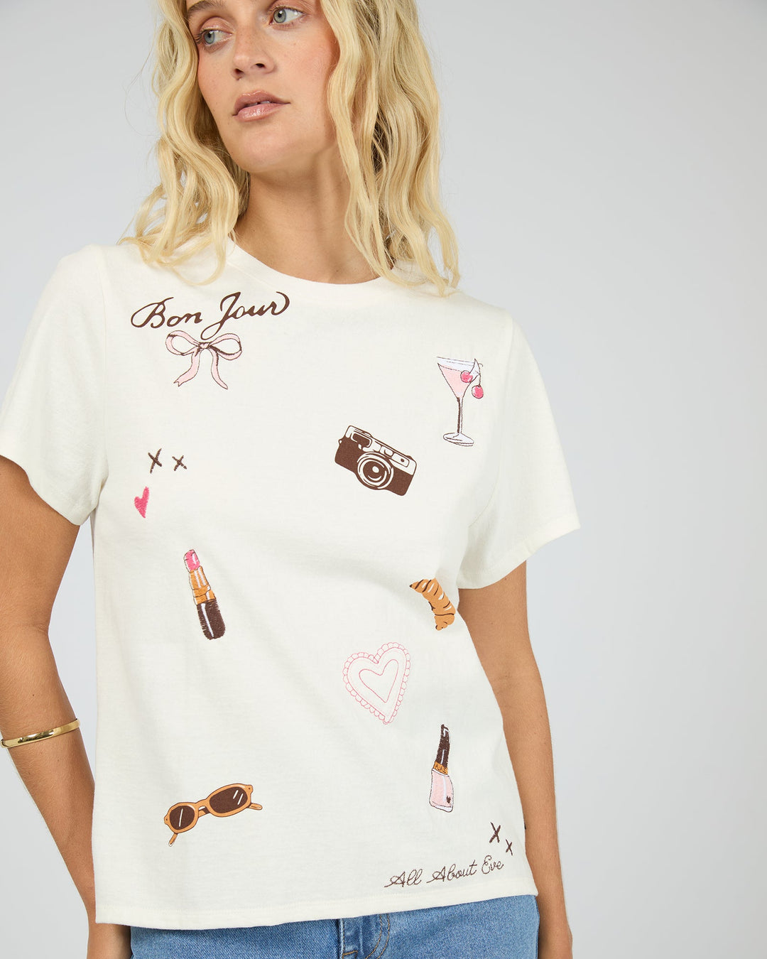 All About Eve Jolie Regular Tee - Vintage White - view 6