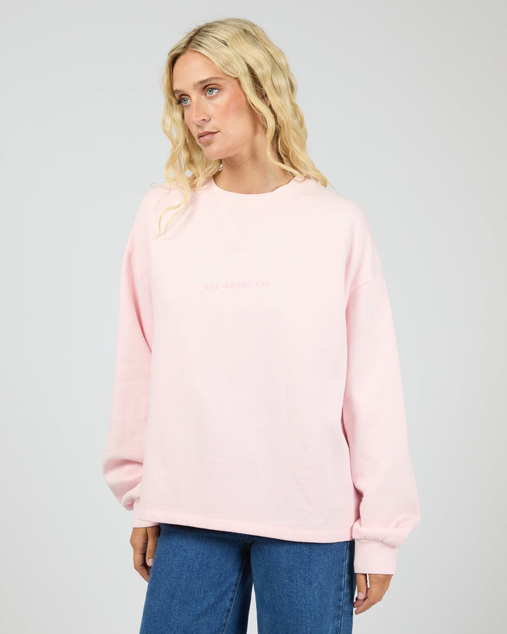 All About Eve AAE Washed Box Crew - Light Pink - view 4