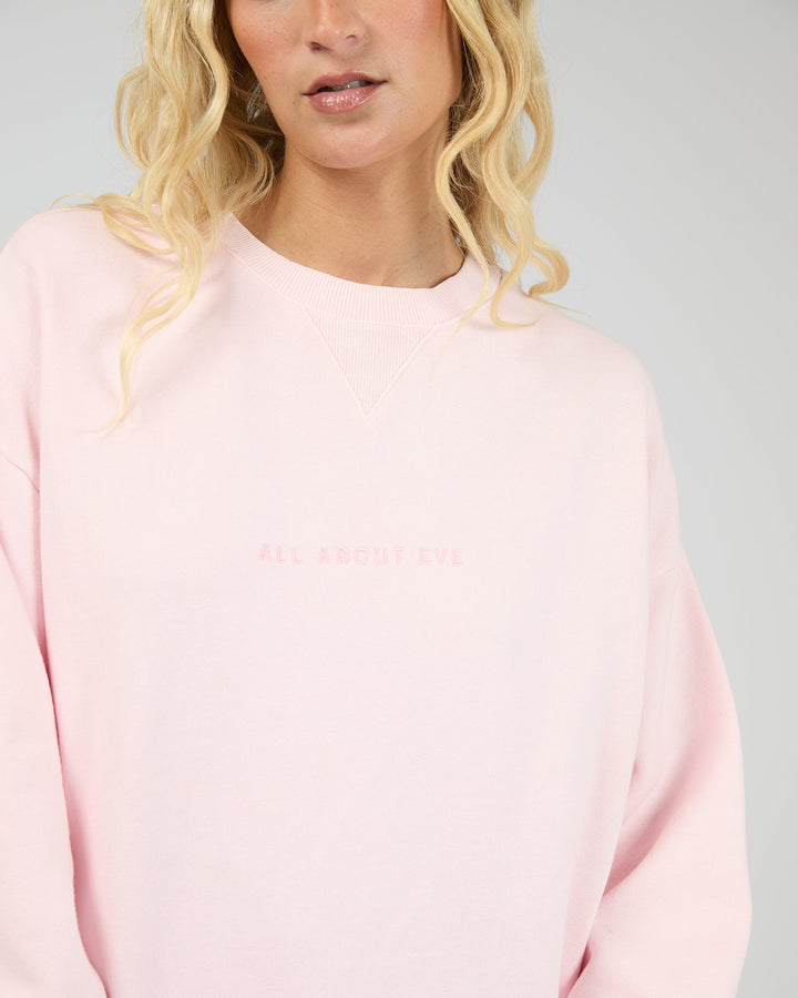 All About Eve AAE Washed Box Crew - Light Pink - view 5