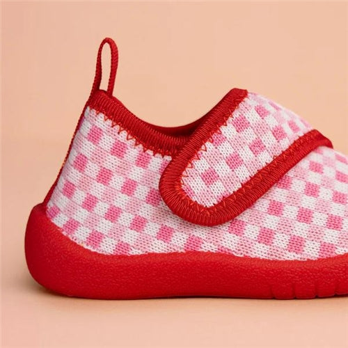 Duckies Velcro Strawberry Gingham