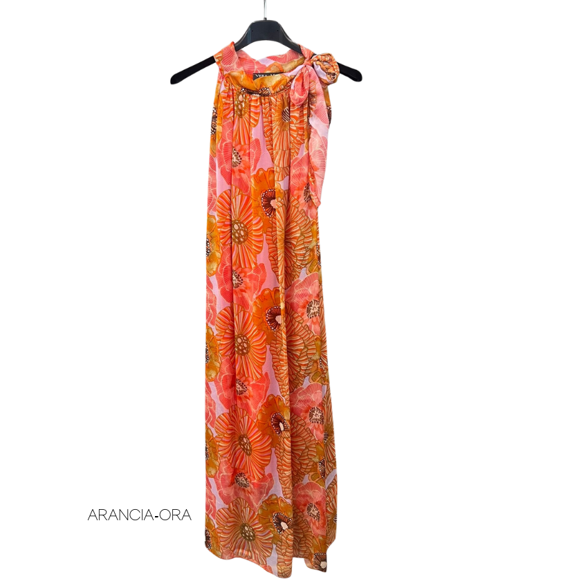 Vera May - Silk Dress - Pink/Orange