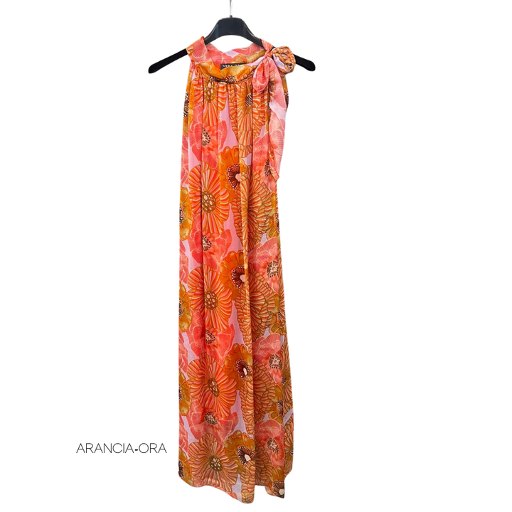 Vera May - Silk Dress - Pink/Orange