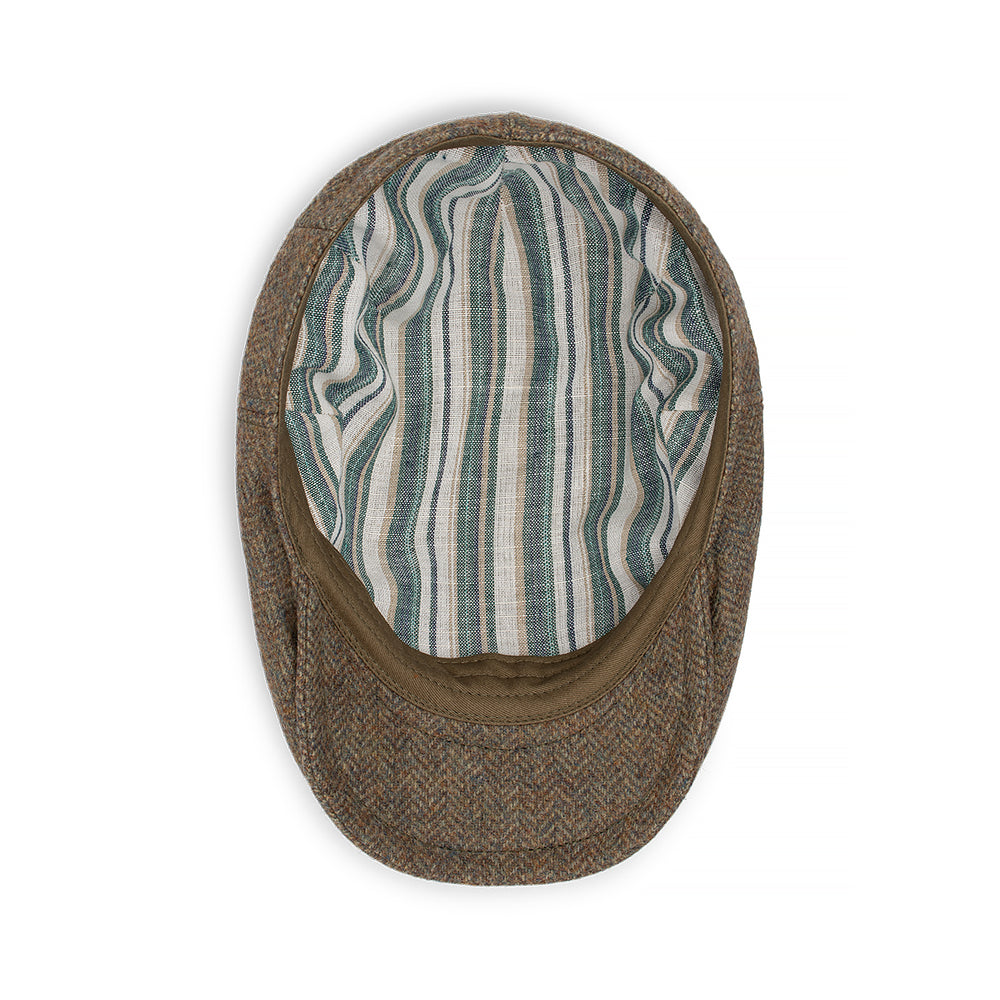 Avenel OWEN - WOOL BLEND HERRINGBONE IVY CAP in OLIVE