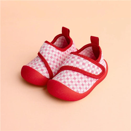 Duckies Velcro Strawberry Gingham