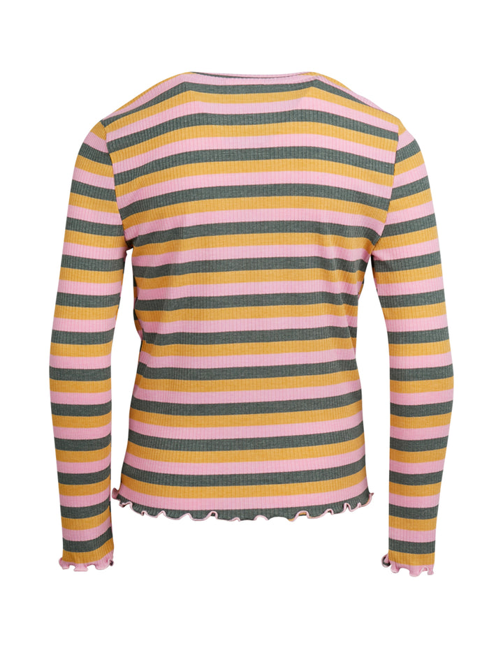 Eve Girl Aria Rib Lslv Tee (Size 8-16) - Stripe - view 2