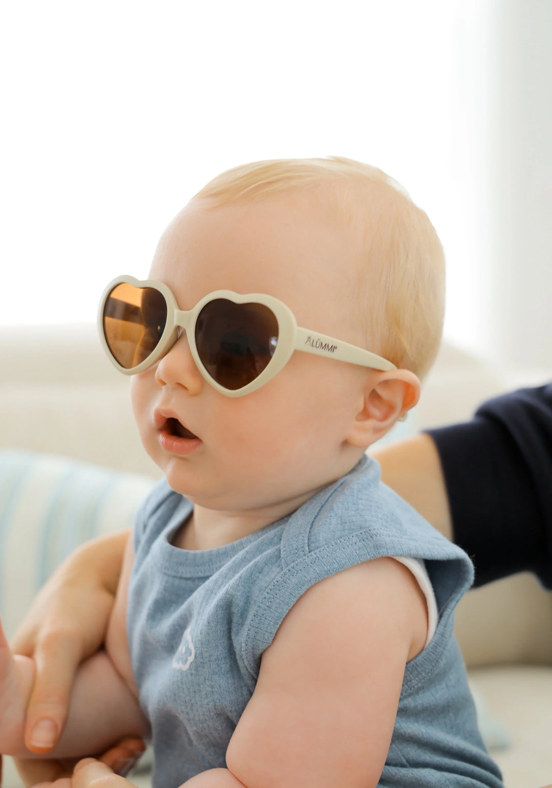 Lummi Bunny Heart Kids Sunglasses in Vanilla, view 8