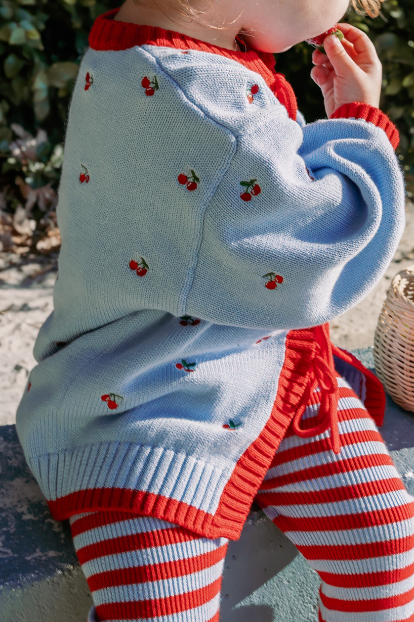Poss &amp; Soss Tie Up Cardigan, Cherry Bomb, view 8 of 11