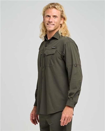 The Mad Hueys Hueys Good Life | UPF 50+ Fishing Shirt - Oil Green
