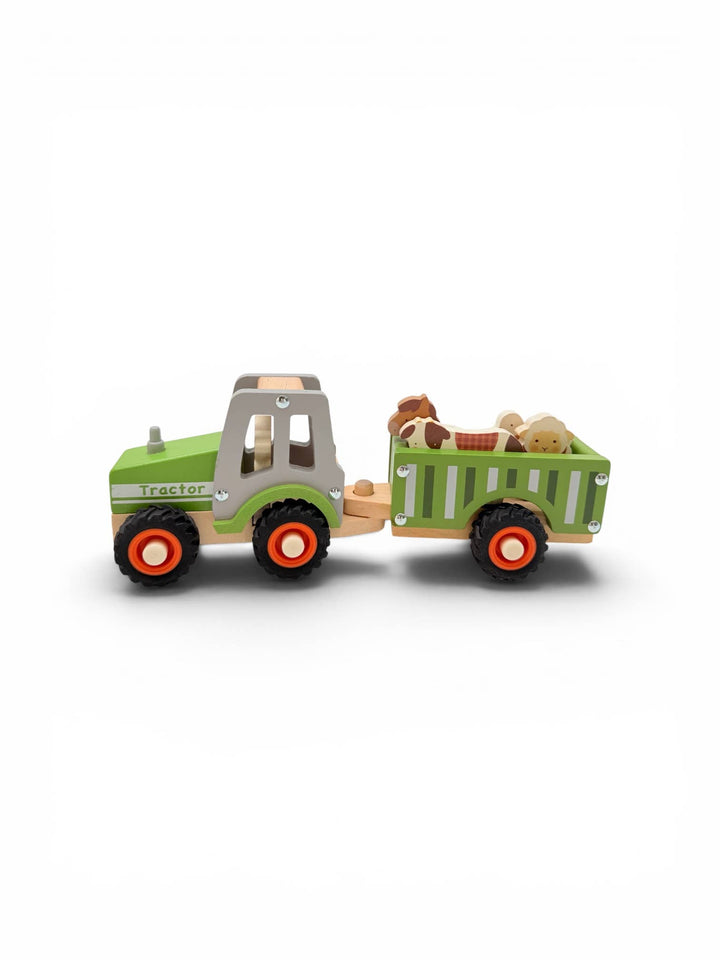 ToysLink Onya Kids Green Tractor with Farm Animals