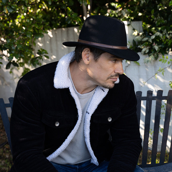 Evoke - Paterson Felt Fedora - Black