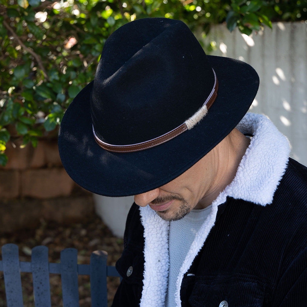 Evoke - Paterson Felt Fedora - Black