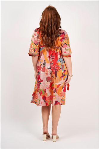 Naudic - Molly Dress - Barcelona Print - Orange