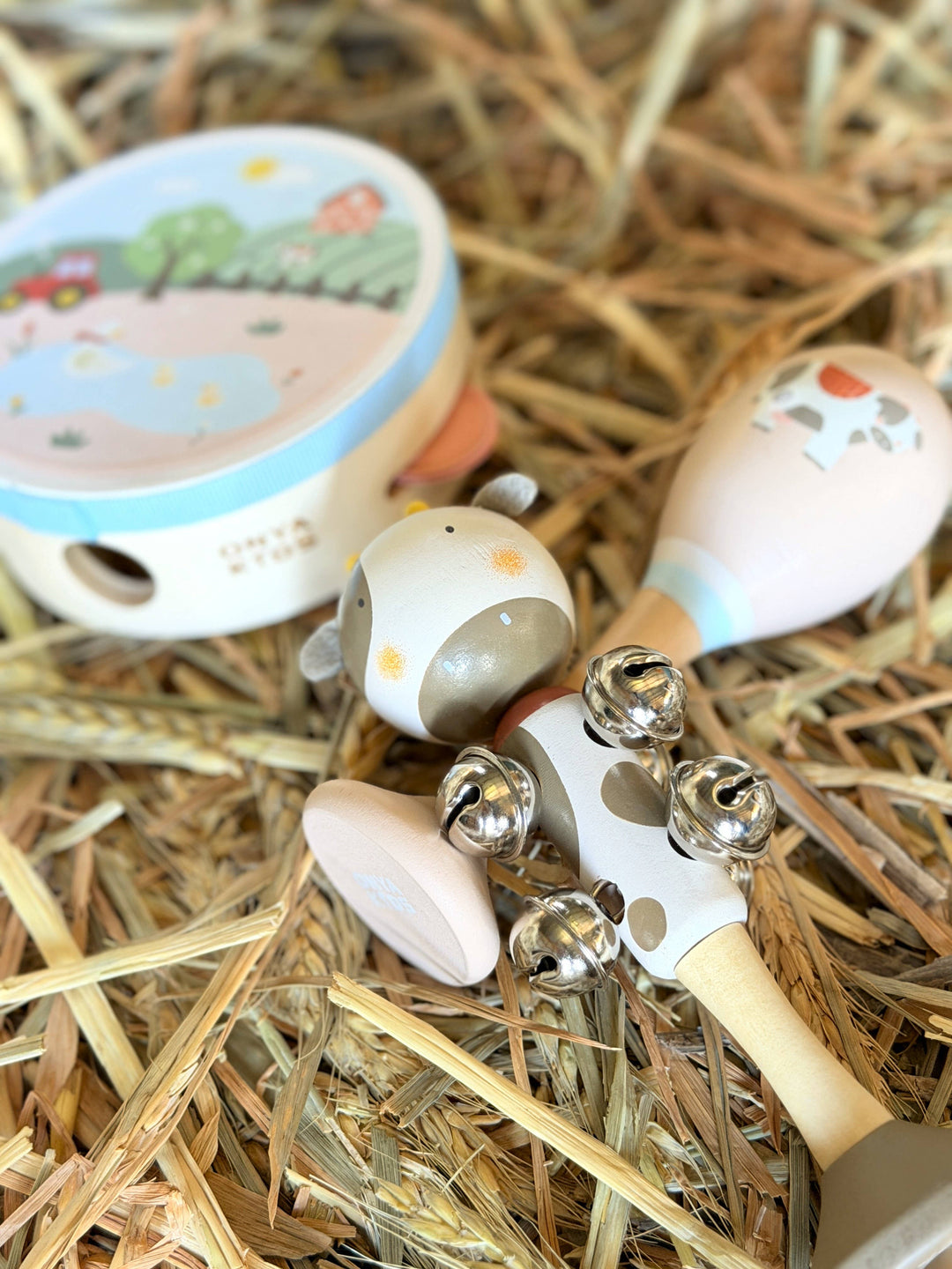 ToysLink Onya Kids 3pcs Farm Music Set - Spring (Cow)