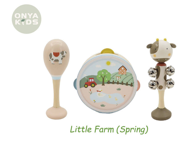ToysLink Onya Kids 3pcs Farm Music Set - Spring (Cow)