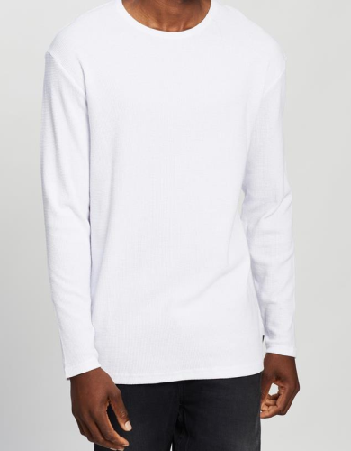 Silent Theory Acid Waffle L/S Tee - White