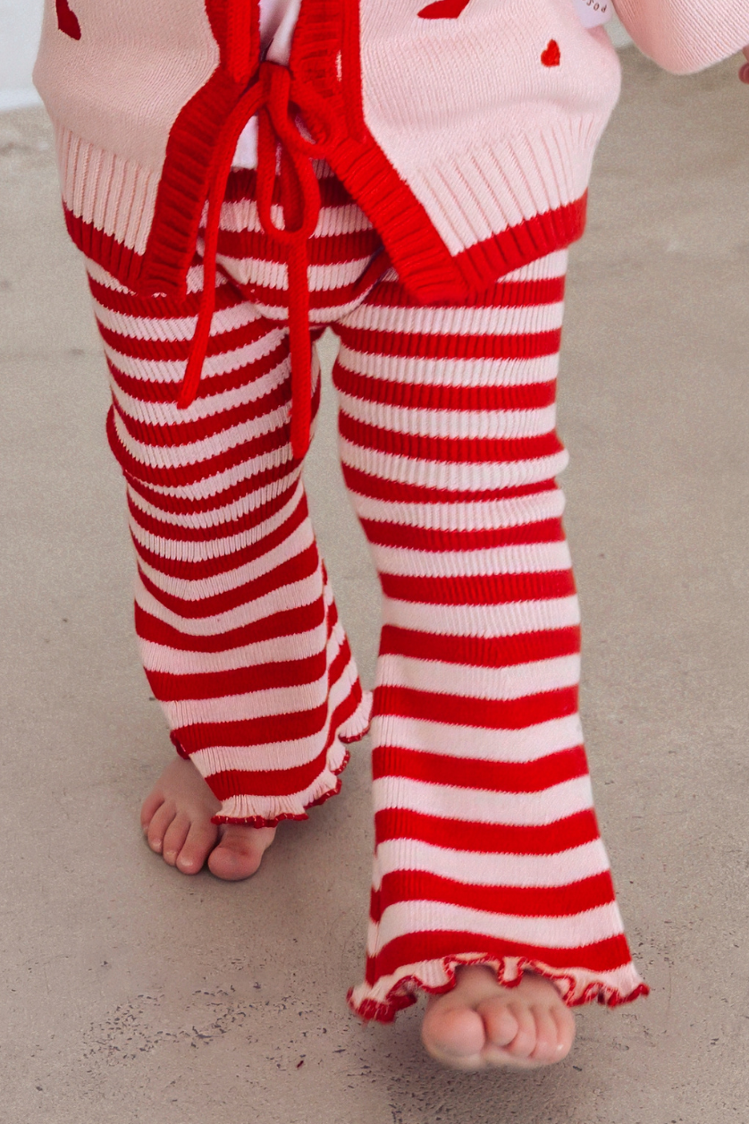Poss &amp; Soss Stripe Flares, Berry, view 3 of 7