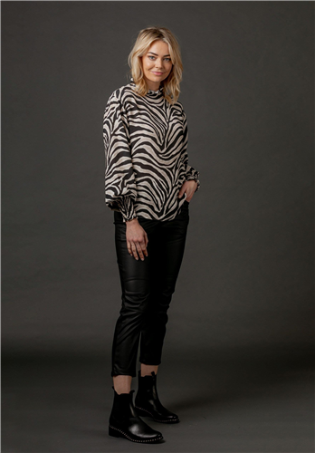 Mi Moso Jamie L/S Zebra Top