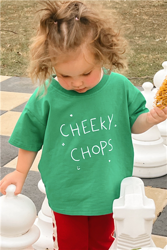 Poss &amp; Soss - Cheeky Chops Tee - Emerald Green