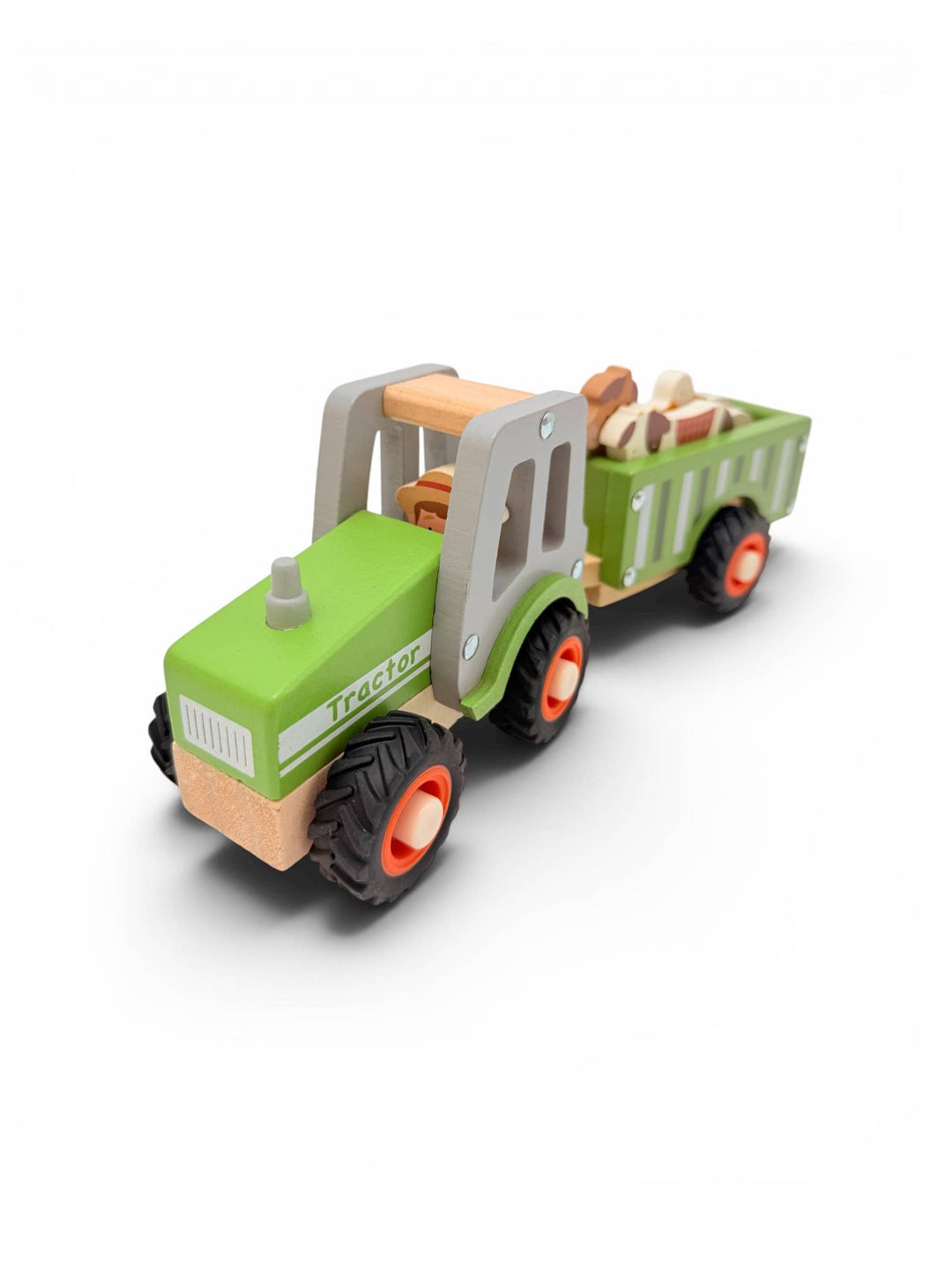 ToysLink Onya Kids Green Tractor with Farm Animals