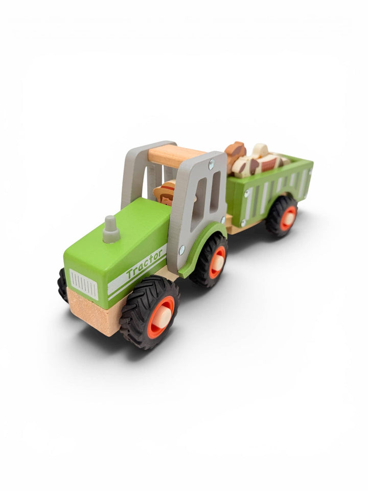 ToysLink Onya Kids Green Tractor with Farm Animals