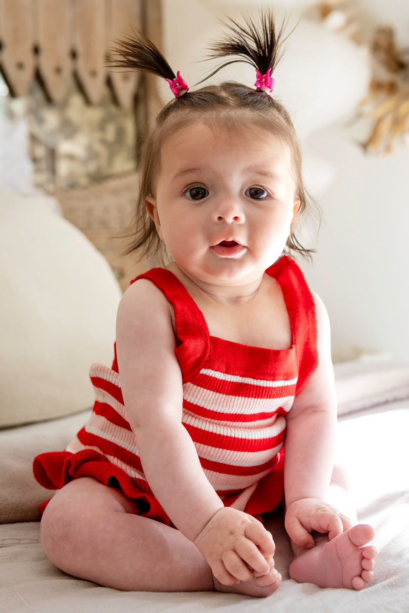 Poss & Soss Rosie Romper in Candy Stripes, view 2