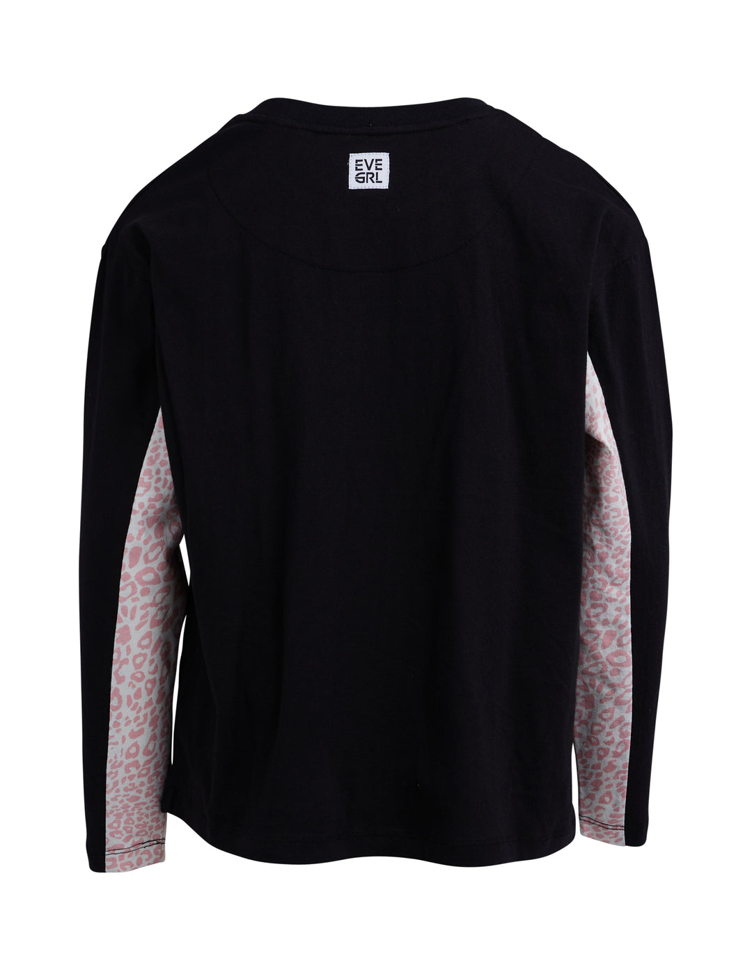 Eve Girl Base Panelled Lslv Tee (Size 8-16) - Black - view 2