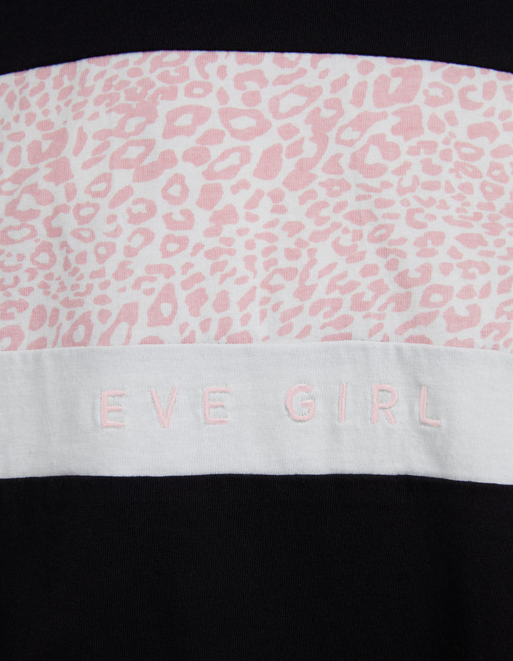 Eve Girl Base Panelled Lslv Tee (Size 8-16) - Black - view 3