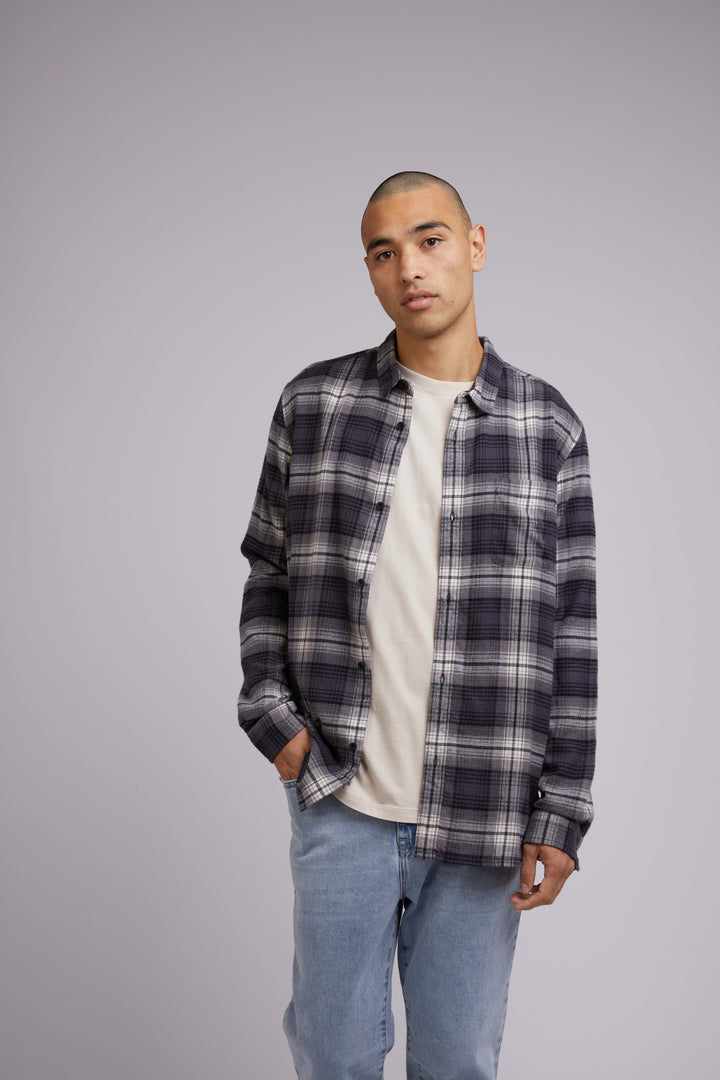 Silent Theory Tuned Check Shirt - Black