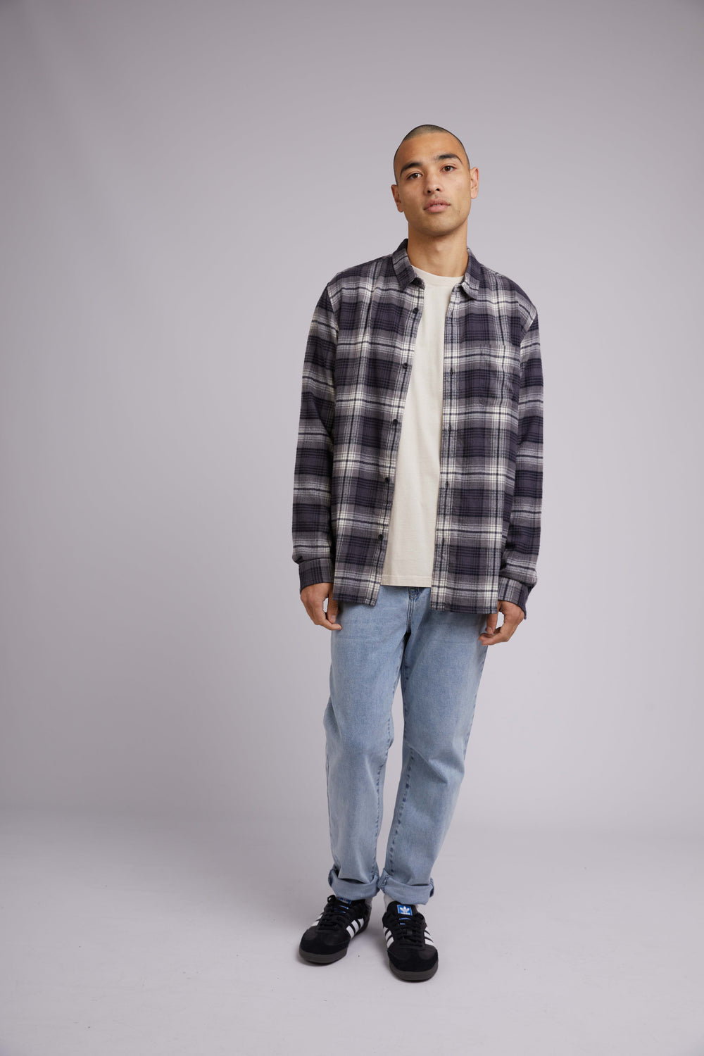 Silent Theory Tuned Check Shirt - Black - view 2