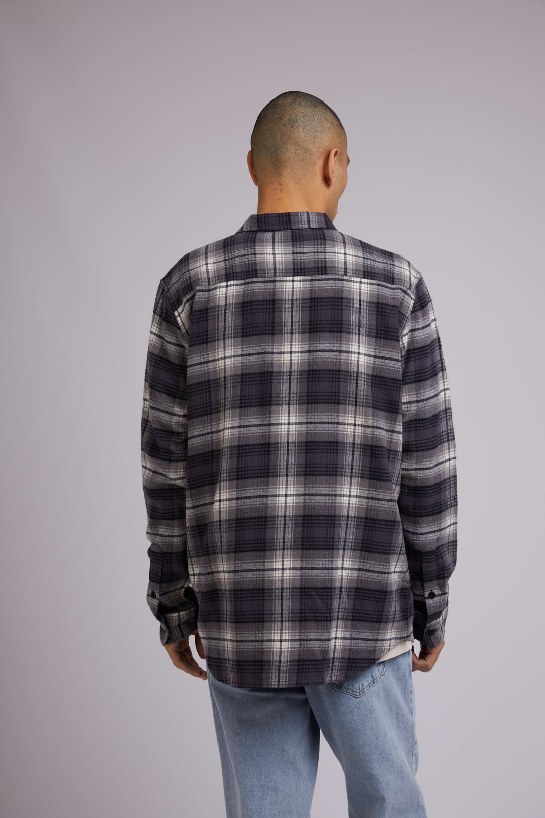 Silent Theory Tuned Check Shirt - Black - view 3