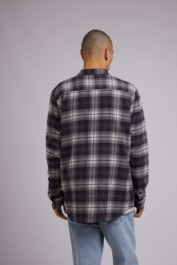 Silent Theory Tuned Check Shirt - Black - view 3