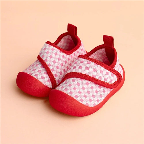 Duckies Velcro Strawberry Gingham