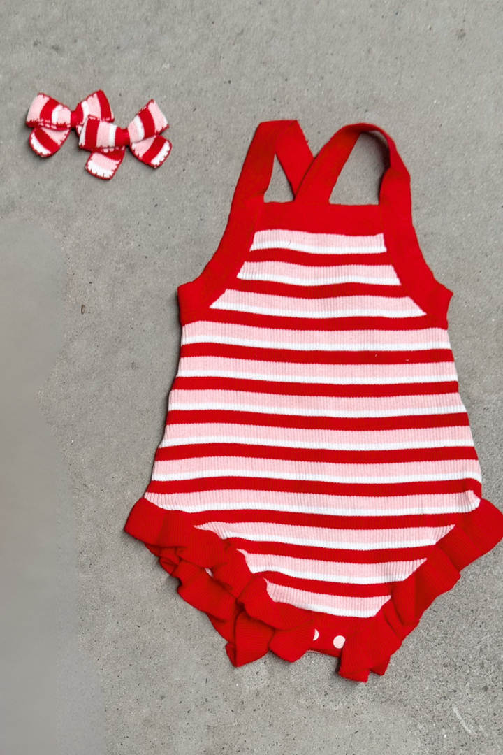 Poss &amp; Soss Rosie Romper in Candy Stripes, view 4