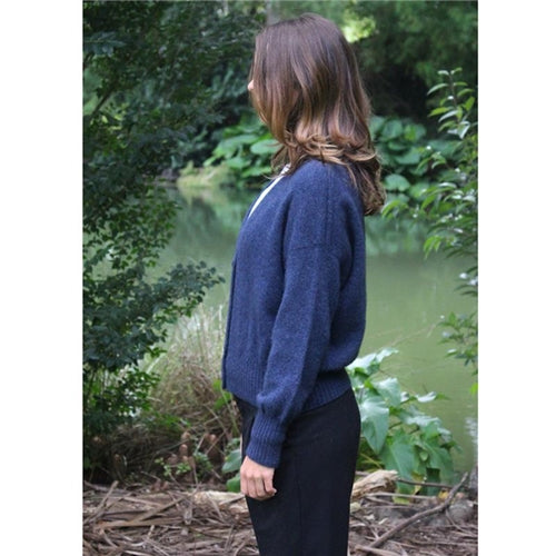 Lothlorian Prime V Neck Cardigan - Denim