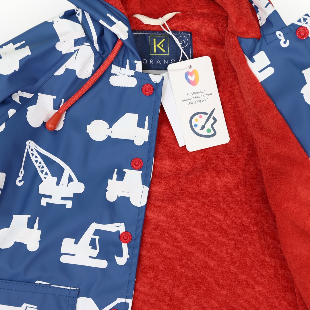 Korango - Colour Change Construction Raincoat - Dark Blue