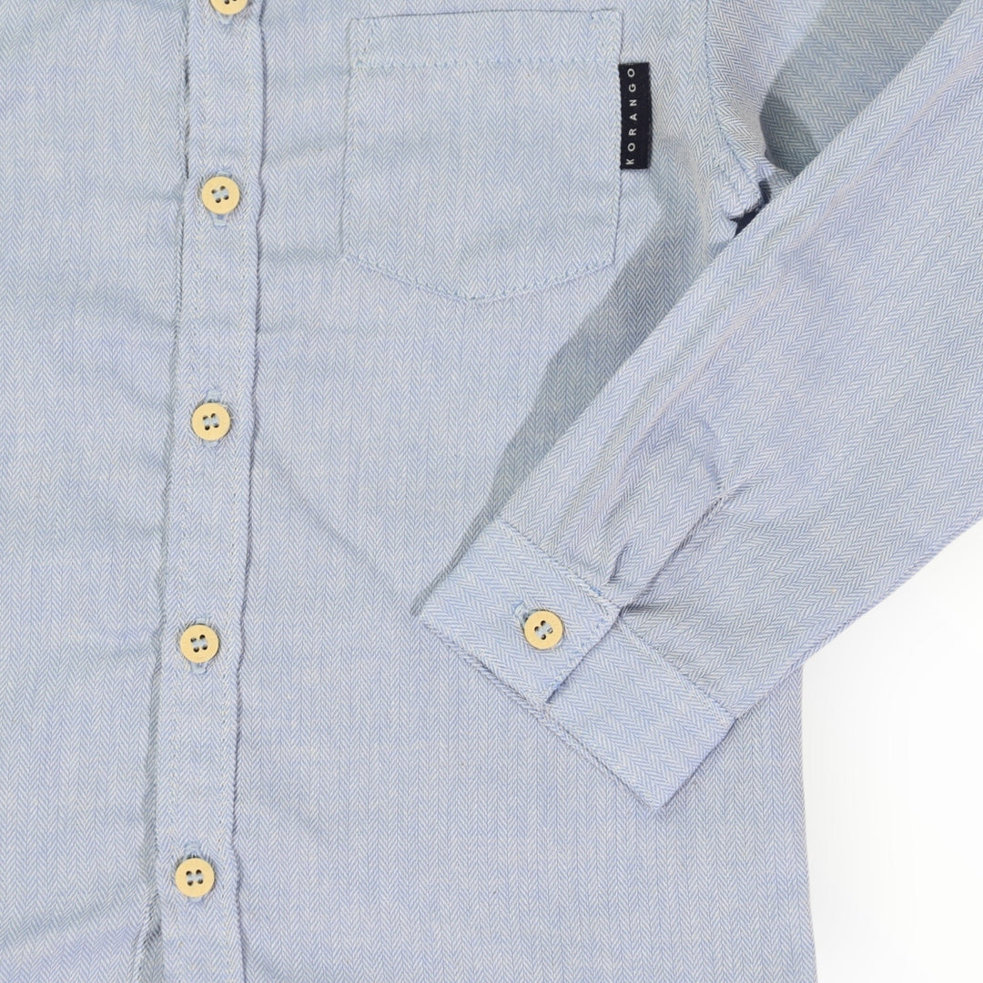 Korango - Soft Cotton Textured Shirt - Blue