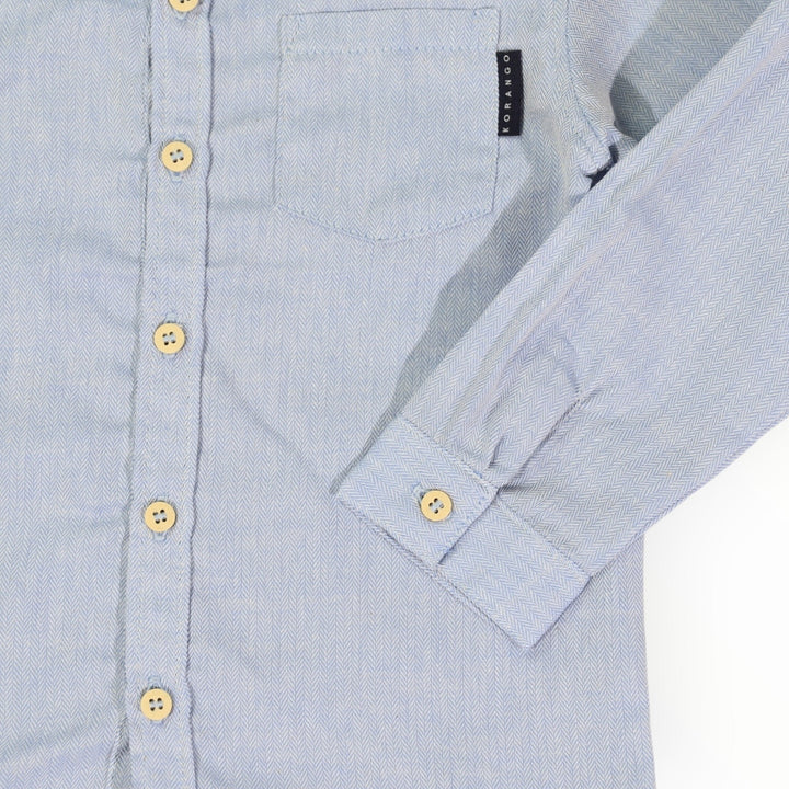 Korango - Soft Cotton Textured Shirt - Blue