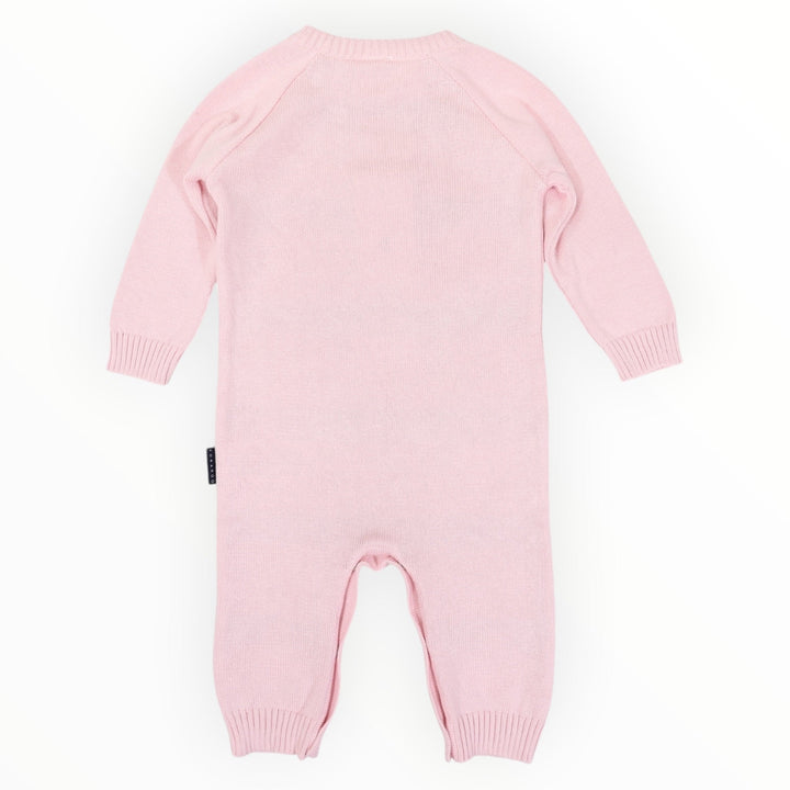 Korango - Strawberry Knit Romper - Pink