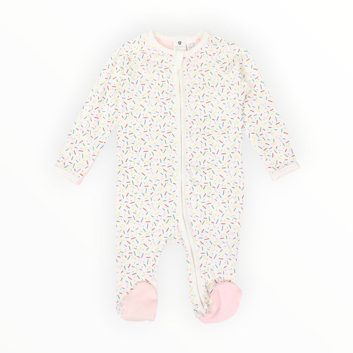Korango - Sprinkles Zip Cotton Romper - Beige