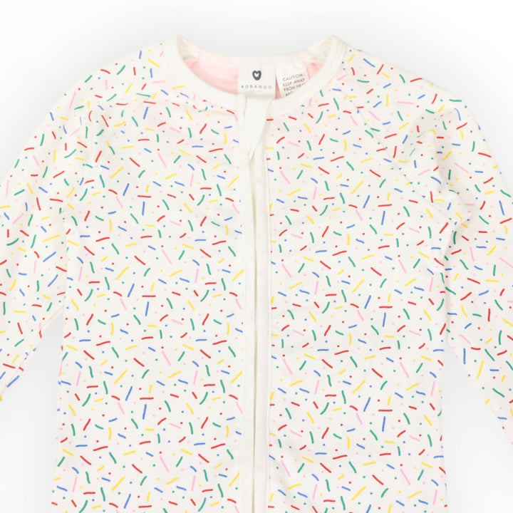 Korango - Sprinkles Zip Cotton Romper - Beige