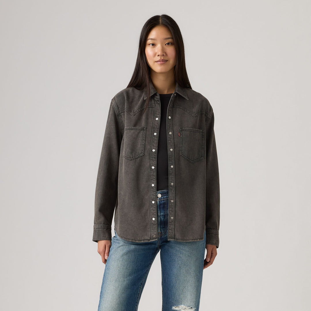 Levi's Teodora Western Shirt - Chipped Black Oyster - image 1
