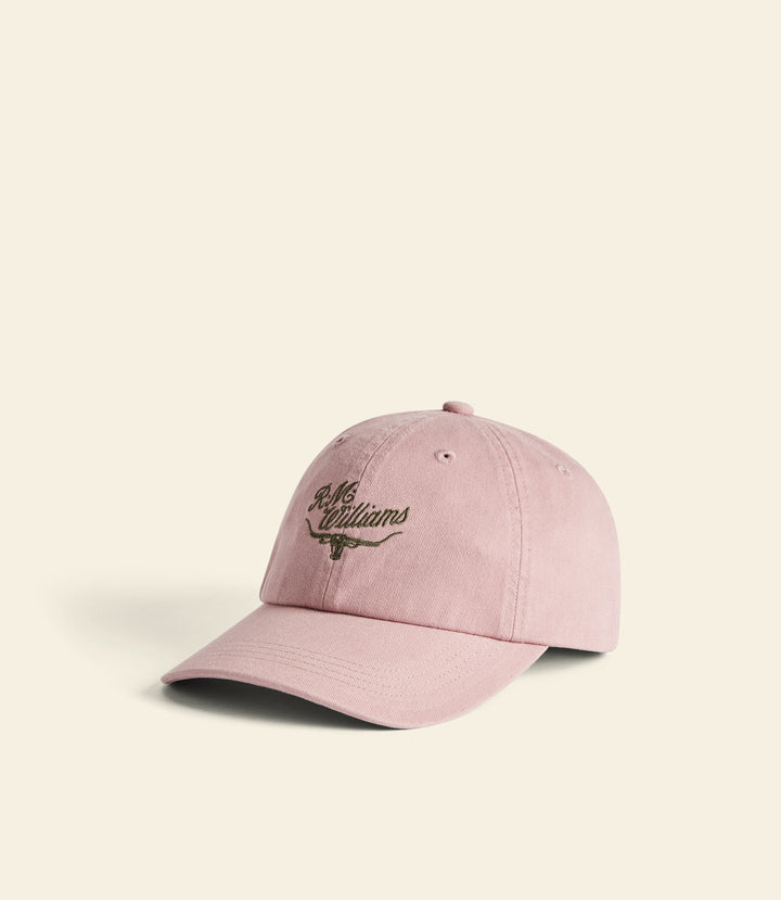 R.M.Williams Script Longhorn cap - Mauve