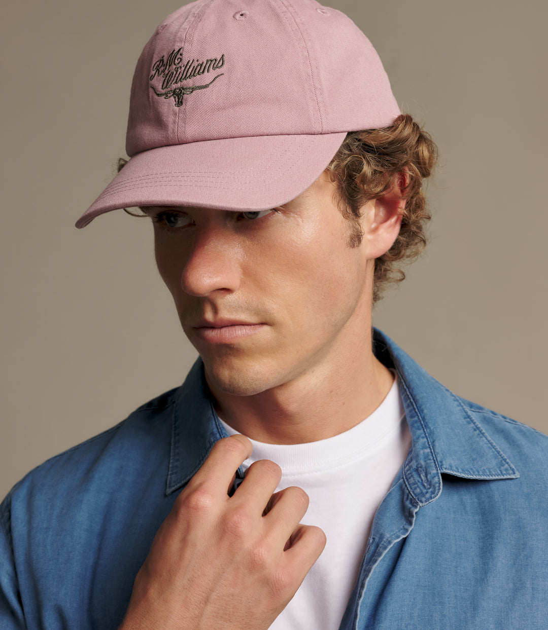 R.M.Williams Script Longhorn cap - Mauve - view 2
