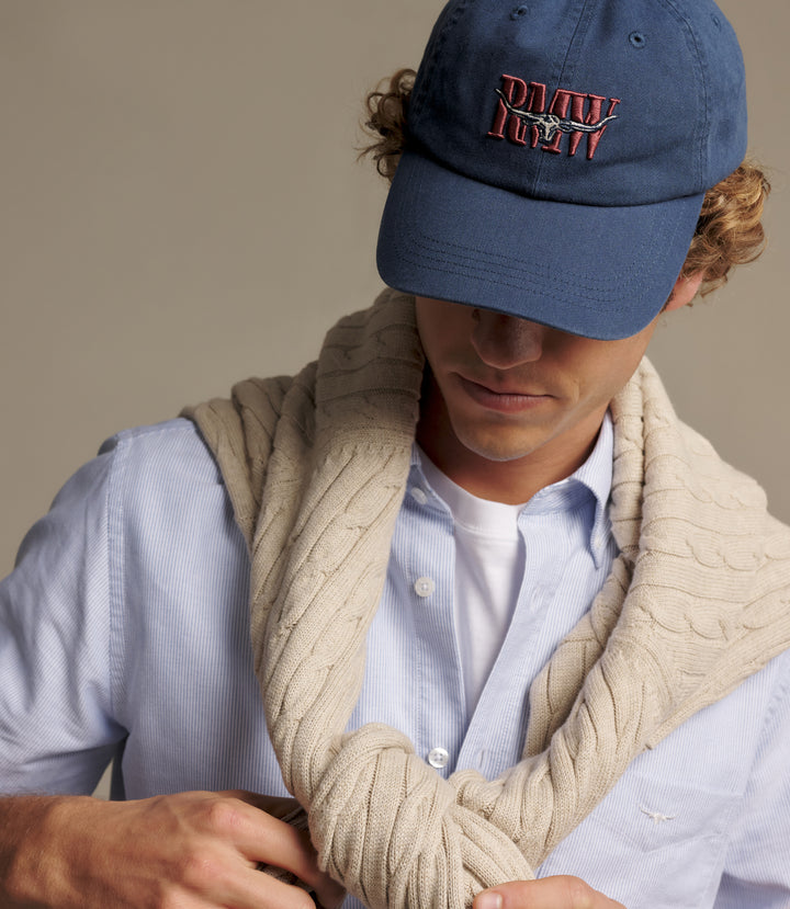 R.M.Williams Heritage Twill Cap - French Navy - view 2