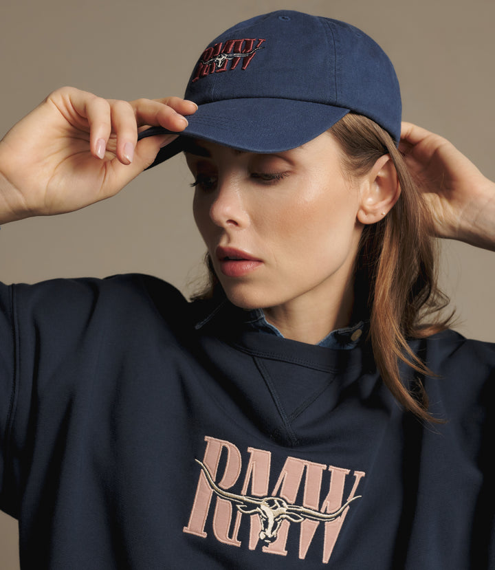 R.M.Williams Heritage Twill Cap - French Navy - view 3