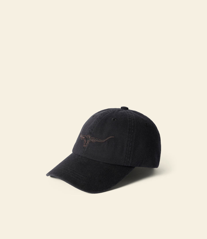 R.M.Williams Longhorn Twill Cap - Black Wash